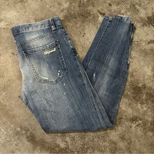 Dsquared2 denim jeans Italian size 44 zipper ankle US 8